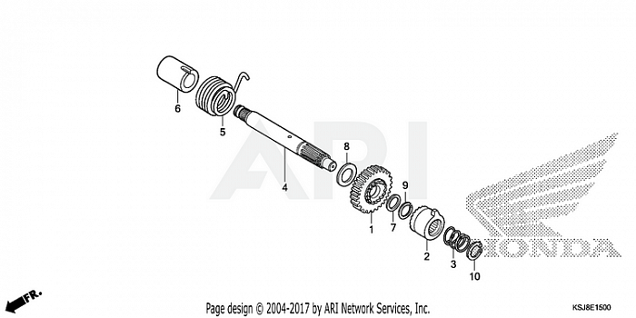 KICK STARTER SPINDLE