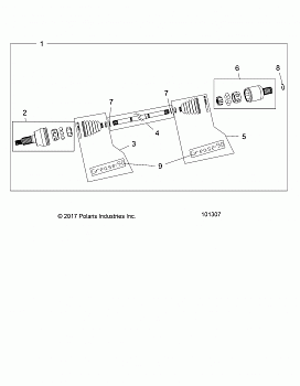 DRIVE TRAIN, DRIVE SHAFT, FRONT - A19SVE95FR (101307)