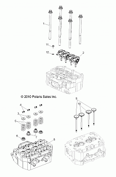 ENGINE, CYLINDER HEAD and VALVES - R11TH76/TY76 ALL OPTIONS (49RGRVALVE11RZRS)