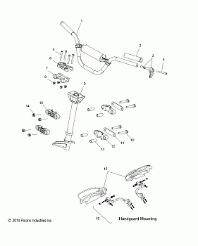 STEERING, HANDLEBAR MOUNTING - S15CL6/CW6 ALL OPTIONS (49SNOWHANDLEBAR15SBASLT)