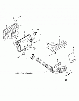 ENGINE, EXHAUST SYSTEM - Z17VBE87N2 (49RGREXHAUST15RZR900)