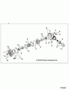 DRIVE TRAIN, FRONT GEARCASE INTERNALS - R187RNA57B1/B9/EBV (701245)