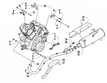 ENGINE AND EXHAUST