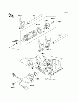 Gear Change Drum/Shift Fork(s)