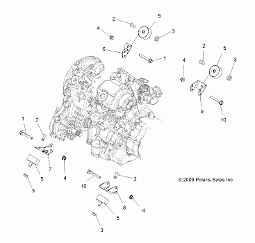 ENGINE, MOUNTING - A10ZX55AL/AT/AX (49ATVENGINEMTG10SPXP550)