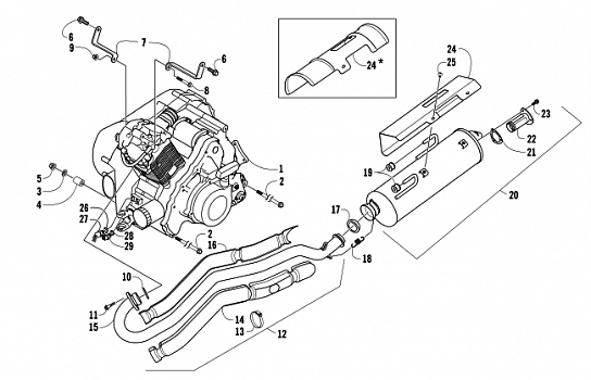 ENGINE AND EXHAUST