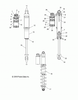 SUSPENSION, SHOCK, REAR - S14CN8/CY8 ALL OPTIONS (49SNOWSHOCKREAR7043629)