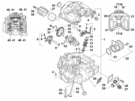 CYLINDER HEAD AND CAMSHAFT/VALVE ASSEMBLY