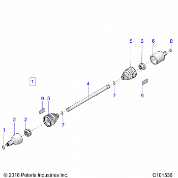 DRIVE TRAIN, DRIVE SHAFT, FRONT - A20SVE95KR (C101536)