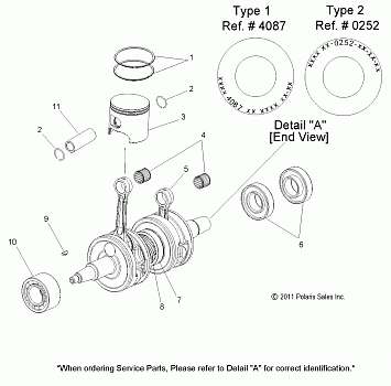 ENGINE, PISTON and CRANKSHAFT - S12CG6GSA/GSL/GEL (49SNOWPISTONCRANKSHAFT12600PRMK)