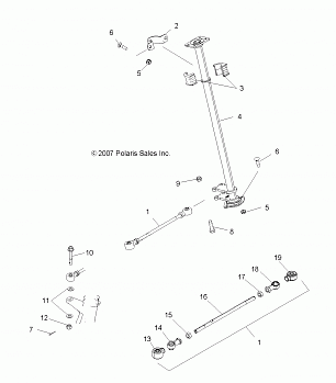 STEERING, STEERING POST - A10NG50FA (49ATVSTEERING08SCRAM)