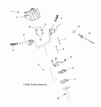 STEERING, HANDLEBAR and CONTROLS - A10NG50AA (49ATVHANDLEBAR10TB)