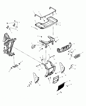 FRONT RACK AND BUMPER MOUNTING - A03CH59AA/AF/AG (4977187718A07)