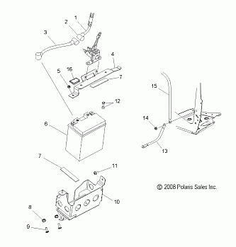 ELECTRICAL, BATTERY and CABLES - S09PP7FS/FE (49SNOWBATTERY09FSTRG)