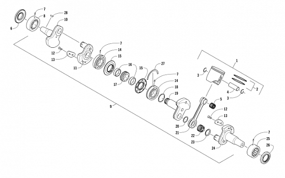 PISTON AND CRANKSHAFT