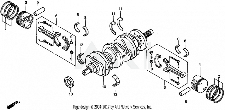 CRANKSHAFT + PISTON