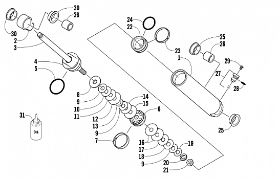 REAR SUSPENSION REAR ARM SHOCK ABSORBER