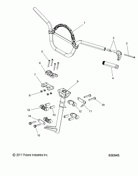 STEERING, HANDLEBAR MOUNTING - S19EHM8PS ALL OPTIONS (600845)