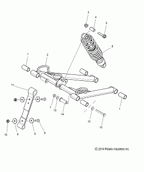 SUSPENSION, TORQUE ARM, FRONT - S15DR6PEL (49SNOWFTA15PROS)