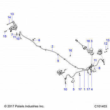 BRAKES, BRAKE LINES AND MASTER CYLINDER - A18HZA15B4 (C101403)