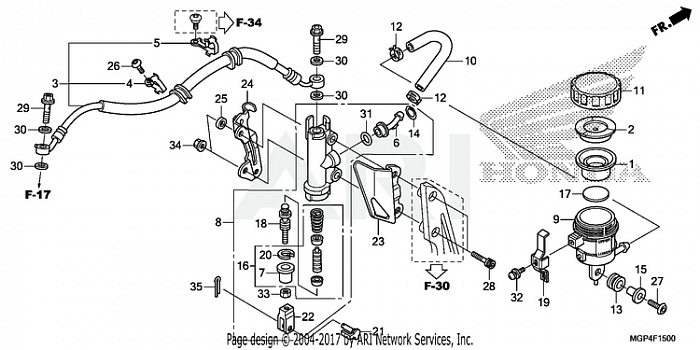 REAR BRAKE MASTER        CYLINDER (1)