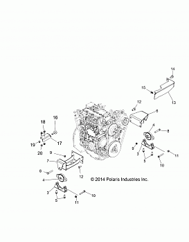 ENGINE, MOUNTING - R14WH9EMD (49RGRENGINEMTG14HIP)