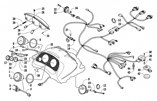 HEADLIGHT, INSTRUMENTS, AND WIRING ASSEMBLIES