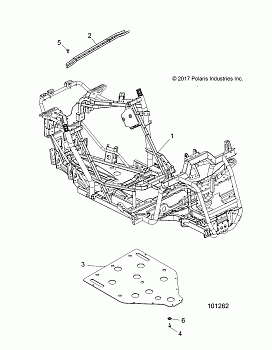 CHASSIS, MAIN FRAME AND SKID PLATE - A18DAA50B7 (101262)