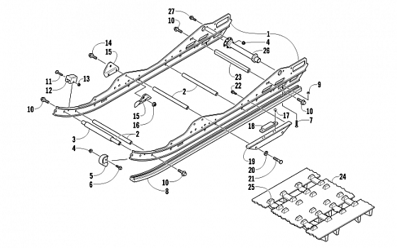 SLIDE RAIL AND TRACK ASSEMBLY