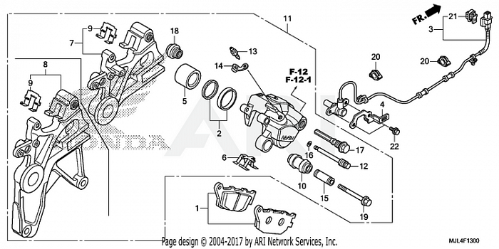 REAR BRAKE CALIPER