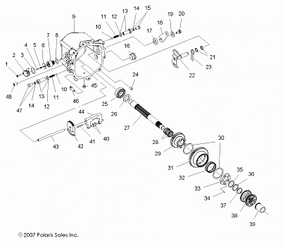 GEARCASE, MAIN, INTERNAL COMPONENTS 2 - R08VH76AD/AG (49RGRTRANSINTL208VISTA)