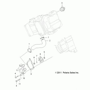 ENGINE, WATER PUMP - A13MH50TD (49ATVWATERPUMP12400)