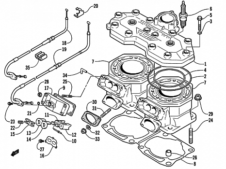 CYLINDER AND HEAD ASSEMBLY