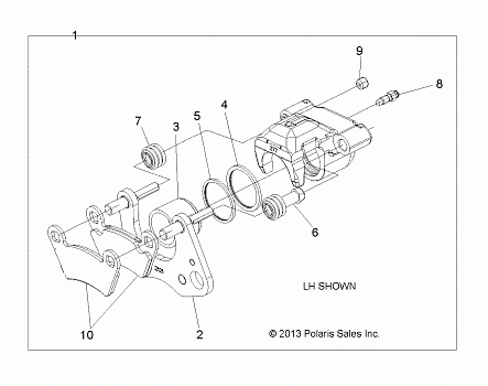 BRAKES, CALIPER, FRONT - A17DAA57A5 (49RGRCALIPER14570)