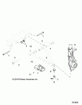 SUSPENSION, A-ARM and STRUT MOUNTING - R19RME57D7 (701830)