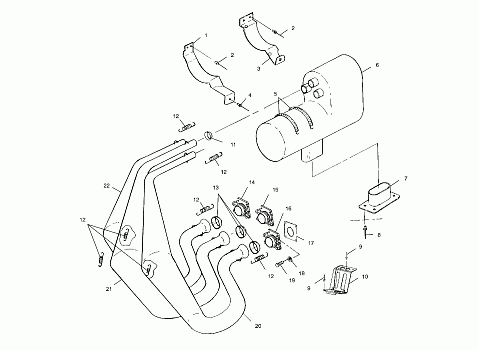EXHAUST SYSTEM - S00SB8AS (4954015401c004)