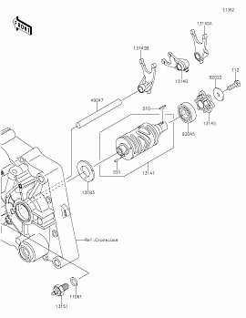 Gear Change Drum/Shift Fork(s)