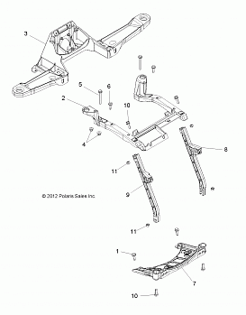 BODY, FRONT RACK SUPPORT - A14GH85AD/EAI (49ATVRACKMTG13850SCRAM)