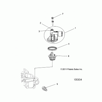 ENGINE, THERMOSTAT and COVER - A18DAE57B2 (100534)