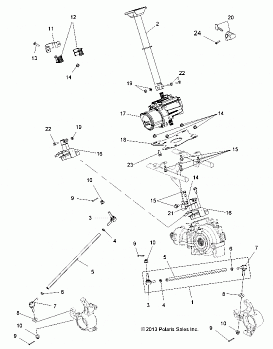 STEERING, STEERING POST ASM. - A14GH8EFI (49ATVSTEERING14SP850F)