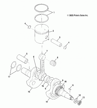 CRANKSHAFT and PISTON - A03BA25CA/CB (4999201499920149C06)