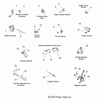 ELECTRICAL, SENSORS, SWITCHES and VALVES - S10PT7FSL/FSM/FEL (49SNOWSENSOR11FSTSBLX)