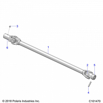 DRIVE TRAIN, PROP SHAFT, FRONT - A20SVE95KR (C101470)