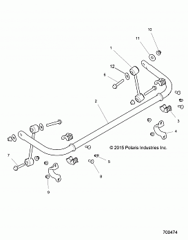 SUSPENSION, STABILIZER BAR, REAR - Z16VDE92NH/NW (700474)