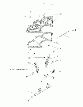 BODY, REAR RACK - A18SVA85B5 (49ATVRACKMTGRR13850SCRAM)