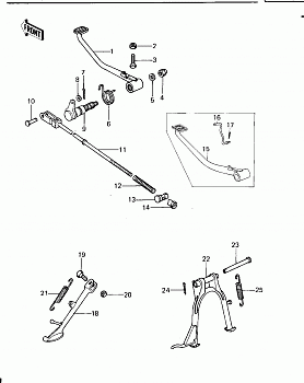 STANDS/BRAKE PEDAL