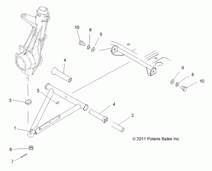 SUSPENSION, A-ARM and STRUT MOUNTING - A11MB46FZ  (49ATVAARM11HAWK)