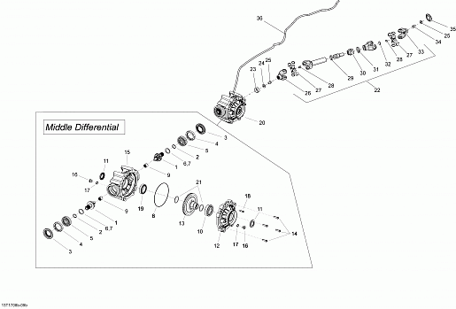 Drive System, Rear Middle Differential