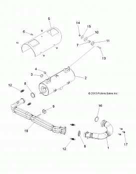 ENGINE, EXHAUST SYSTEM - R14RH57AA/AC/AR/6EAZ (49RGREXHAUST14570)