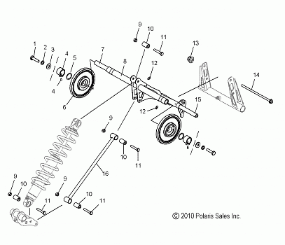 SUSPENSION, TORQUE ARM, REAR - S12CG6GSA/GSL/GEL (49SNOWTORQUEREAR11800PRMK)